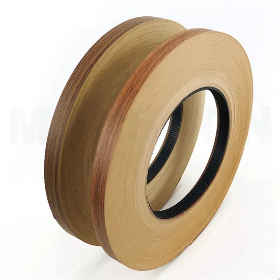 Correa de banda de tira de cinta de bandas de borde de PVC de grano de madera estándar de MDF