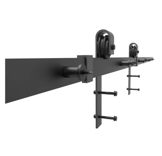 Kit de herrajes para puerta de granero corrediza de madera interior en forma de J tradicional Country Classic de 6.6 pies | Fabricantes personalizados