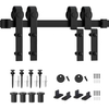 Kits de herrajes para puertas corredizas de acero en forma de J | Acero al carbono para uso industrial y doméstico | Sistema de barandillas de servicio pesado