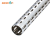 Tubo redondo cromado para exhibición de mercancías de tienda, accesorios de estante de tubo de exhibición de acero