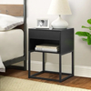 Mesas auxiliares de cama negra, mesita de noche plegable de hierro, mesita de noche personalizada