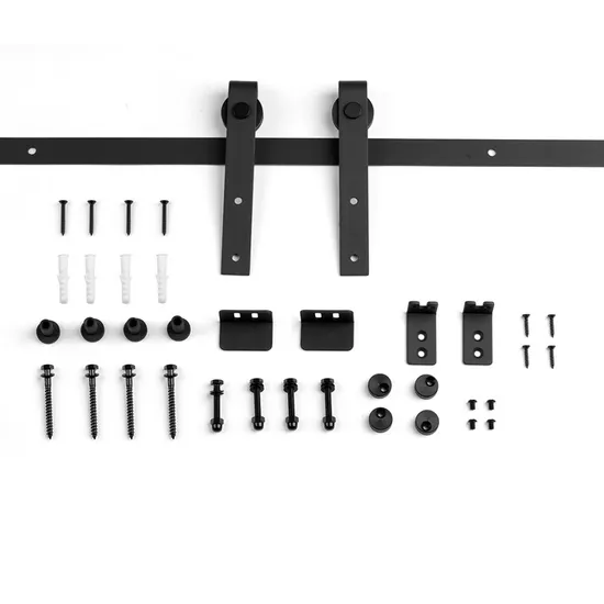 Kit moderno de herrajes corredizos para puerta de Granero, precio asequible, acero resistente para puertas interiores de 80 pulgadas
