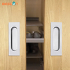 Tiradores empotrados modernos de acero inoxidable de 4,72 pulgadas: manijas deslizantes pequeñas para un almacenamiento elegante en la cocina y el armario