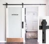 Kit de rodillo superior curvo de acero fundido sólido con recubrimiento en polvo negro – Resistente para instalación de puertas de granero de madera