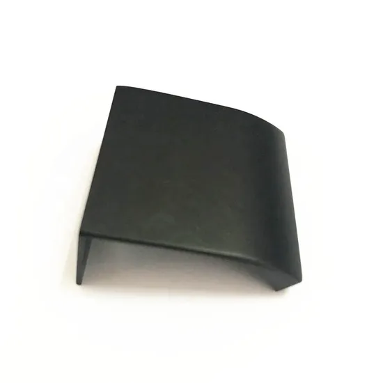 Manija de aluminio del gabinete del perfil del borde de la puerta de la cocina del acabado del color cepillado negro mate