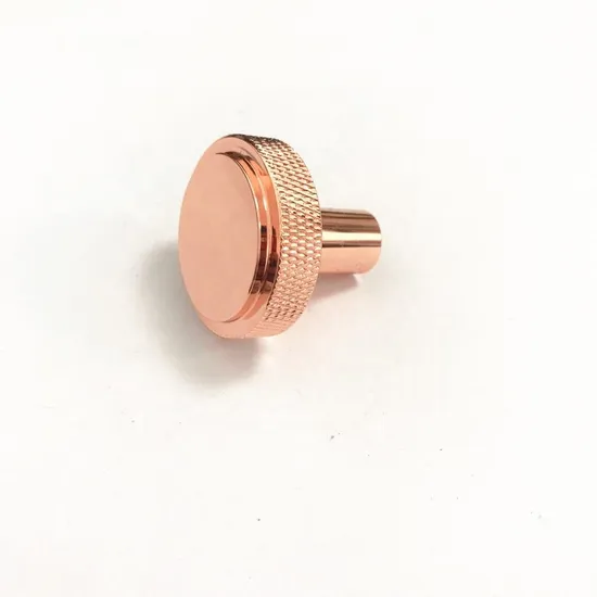 Perilla redonda de oro rosa con textura de puerta de armario de cajón de muebles de cocina