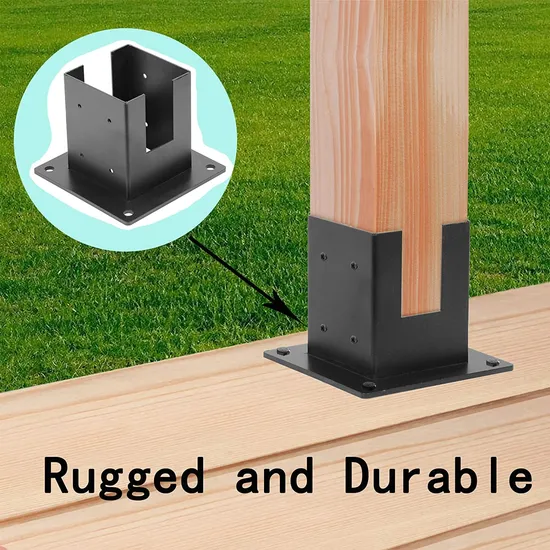 Soporte de ángulo recto de 4 vías de acero inoxidable 4X4, Hardware del kit de bricolaje para pérgola/cenador