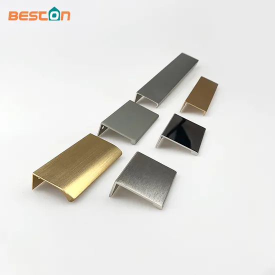 Tiradores ocultos Tirador de armario de cocina oculto con cajón de aluminio negro dorado