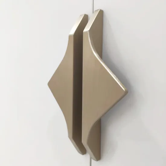 Tirador de puerta de armario de aluminio, tiradores de gabinete de muebles grises dorados antiguos simples