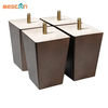 Patas para muebles de madera maciza de 4 pulgadas, color antiguo, paquete de 4 para sofá, gabinete, cómoda, sillón reclinable y uso comercial