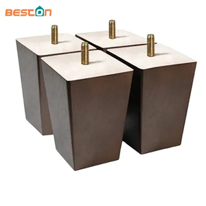 Patas para muebles de madera maciza de 4 pulgadas, color antiguo, paquete de 4 para sofá, gabinete, cómoda, sillón reclinable y uso comercial