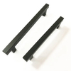 Herrajes para gabinetes Tiradores para cajones Manija sólida para muebles estilo cuadrado mate negro en T