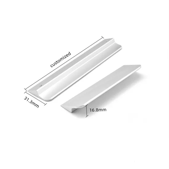 Herrajes para muebles Manija de cocina Gabinete moderno de aluminio Tiradores de aluminio