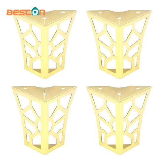 Patas de sofá de acero cónico de lujo moderno en cromo/oro – Soporte para camas, armarios y sofás