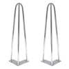 Patas de mesa modernas en forma de horquilla cromadas: elegante diseño redondo para comedores, mesas de café y taburetes de cocina