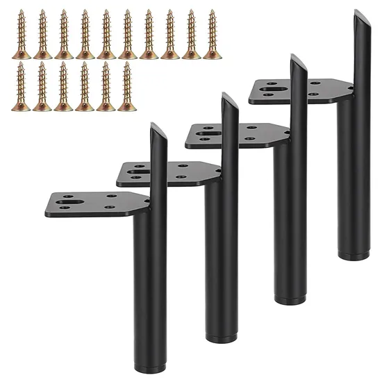 Patas de sofá modernas y elegantes | Patas de gabinete de acero dorado y metal cromado: herrajes para muebles elegantes para interiores de sala de estar y cocina