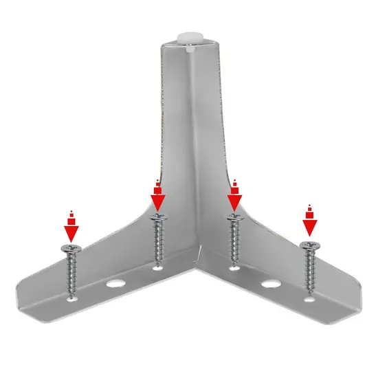 Patas de sofá cónicas modernas de acero cromado/dorado: soporte de lujo para sofás y camas de mediados de siglo