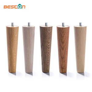 Patas de sofá de madera redondas y cónicas, modernas y elegantes, soporte sólido para sofás, sillas y armarios, fáciles de instalar