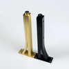 Muebles de gabinete sólido de aluminio, patas de soporte de latón dorado y negro
