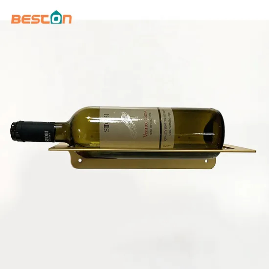 Soporte para vino Soporte para botellas de vino de pared de aluminio Estante para copas de vino