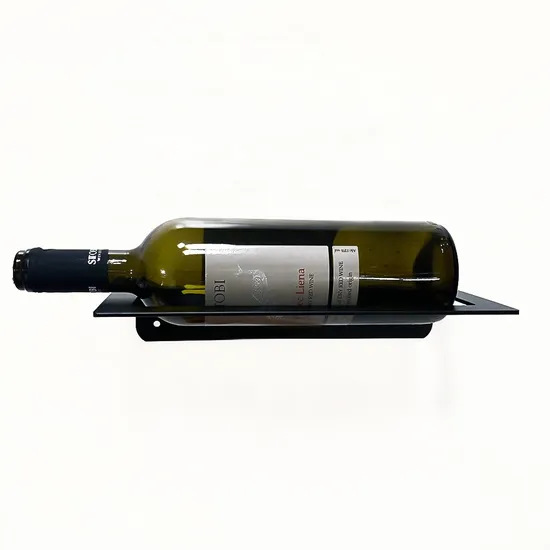 Soporte para vino Soporte para botellas de vino de pared de aluminio Estante para copas de vino