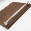 Herrajes para muebles, aleación de zinc, cromo, manijas para refrigerador de cocina, tirador de gabinete