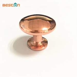 Perilla redonda de seta para cajón, aparador, gabinete, oro rosa, muebles de 29mm de diámetro