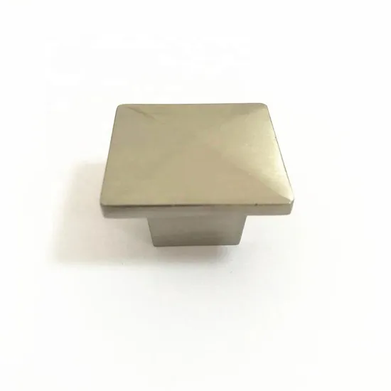 Perillas cuadradas del cajón del gabinete del armario del níquel cepillado de la aleación del cinc del cuarto de baño del hardware de los muebles
