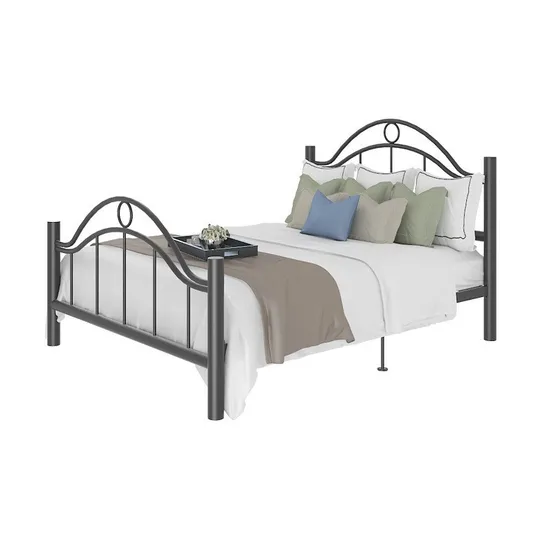 Camas metálicas Cama individual, doble, tamaño king, tamaño completo, estructura de cama de metal en oro blanco