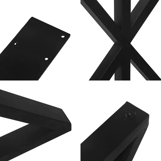 Fabricante de patas modernas para mesa de comedor de metal dorado en forma de U