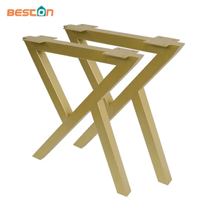 Muebles de oficina, escritorio de comedor, patas de mesa de lujo modernas de metal cuadrado