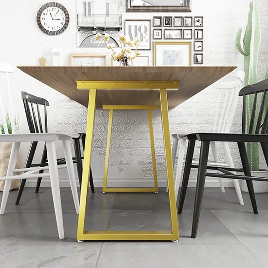 Muebles al por mayor de metal para mesa de comedor X patas para mesa