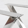 Patas de mesa de metal de acero inoxidable con forma de X de alta calidad al por mayor