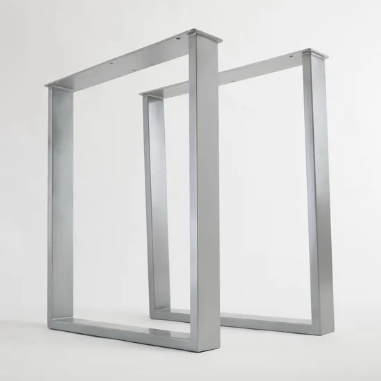 Pata de mesa de metal, patas de mesa de muebles de moda simples de acero inoxidable cuadradas