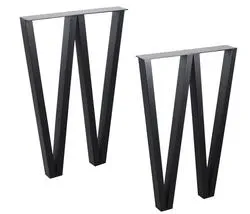 Patas de banco de escritorio para ordenador portátil, barra de hierro sólido de acero negro, patas de mesa de centro