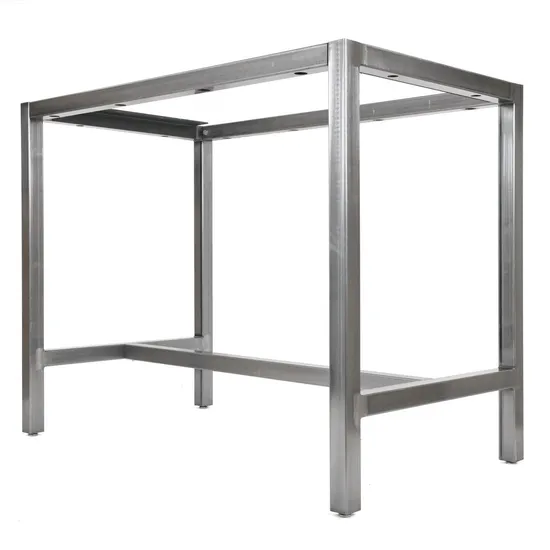 Escritorio de oficina moderno, mesa de comedor, marco de mesa de acero inoxidable