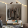 Cajonera de 3/5/6 cajones, gran oferta, patas chapadas en oro de madera maciza, color blanco para dormitorio