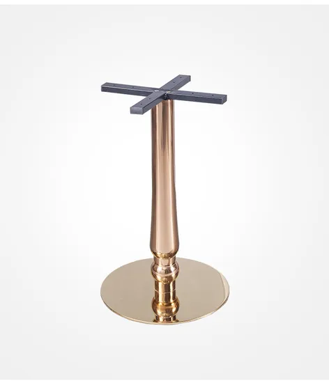 Muebles Café Comedor Cromo Tulipán Metal moderno Acero inoxidable Base de mesa dorada