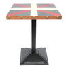 Base de mesa cuadrada de estampado de hierro negro con mejores ventas para restaurante