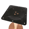 Base de mesa de comedor de acero inoxidable, mármol y latón cepillado único, venta al por mayor