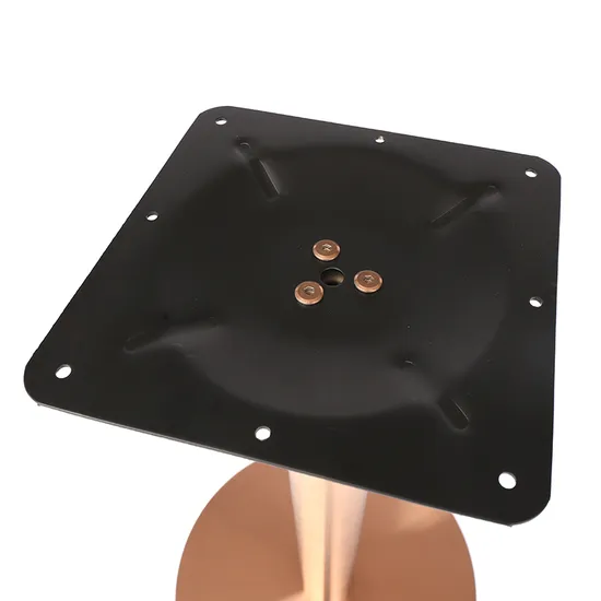 Base de mesa de comedor de acero inoxidable, mármol y latón cepillado único, venta al por mayor