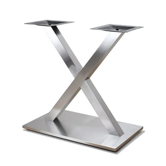 Personalizado con base de mesa de acero moderna Shape X de alta calidad para la venta
