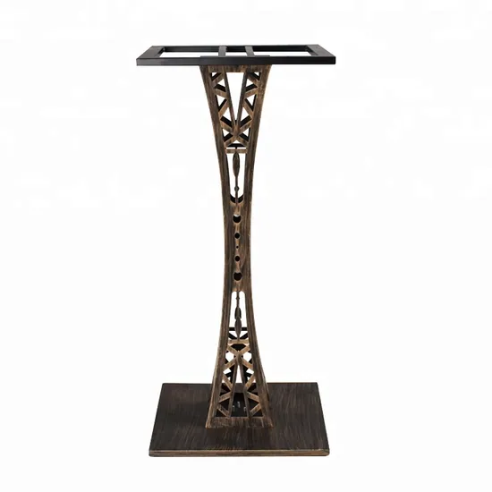 Base de mesa antigua y barata con revestimiento de hierro (revestimiento)