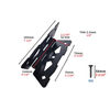Bisagra de puerta tipo mariposa decorativa de metal negro - 1 par para puertas de madera