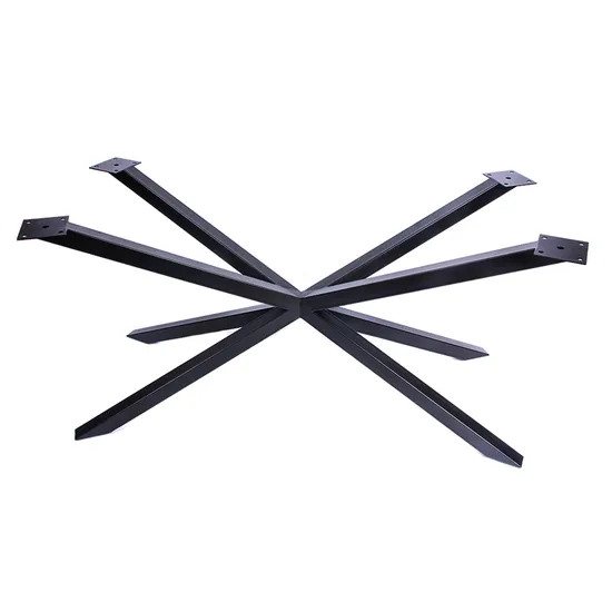 Base de mesa de comedor de acero y metal con unión cruzada, base de mesa de escritorio para computadora de oficina