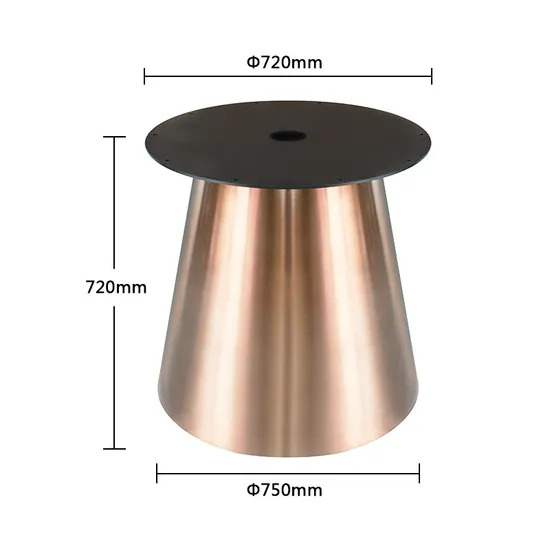Base de lujo de encargo de la tabla del acero inoxidable de la pierna de la mesa de comedor del tamaño grande