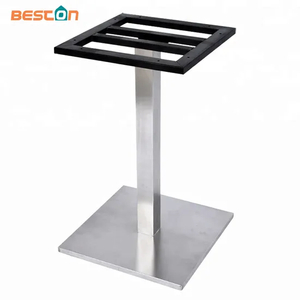 Accesorios para muebles Base de mesa de comedor de acero inoxidable moderna para vidrio