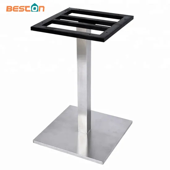 Accesorios para muebles Base de mesa de comedor de acero inoxidable moderna para vidrio