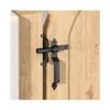Kit de pestillo de puerta de metal resistente negro OEM personalizado para puertas de valla de madera