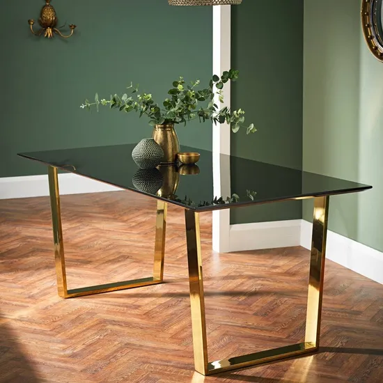 Muebles Café Comedor Patas de mesa de metal dorado moderno de acero inoxidable